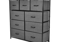 main image for ad BRAND NEW 4Layer Cabinet with 9 Removable Fabric Drawers Storage Furniture for Bedroom Hallway Dark Grey Storage Box