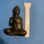 Solid wood black Buddha figurine in a meditative pose Statue Image 2
