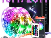 main image for ad LED Strip Light 10M/20M Led Lights Smart Bluetooth App Control Music Sync Mode Flexible Led Lights for Bedroom Kitchen Gaming Room 10 Meters Roll(Energy Class A++)