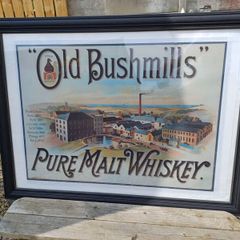 Large Vintage Old Bushmills Picture