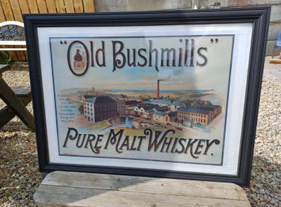 Large Vintage Old Bushmills Picture
