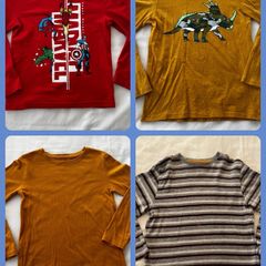 4 x Long sleeve T-shirt Age 6-7