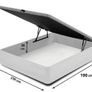 White Ottoman Storage Bed - King Image 5