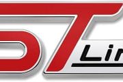 ST Line Emblem Metal Car Front Grille Decoration, Easy Installation, comes with screws and sticky decal, Compatible with Most Cars (Red &amp; Silver)