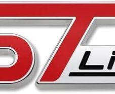 ST Line Emblem Metal Car Front Grille Decoration, Easy Installation, comes with screws and sticky decal, Compatible with Most Cars (Red & Silver)