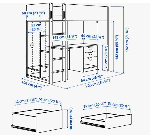 Ikea Smastad Loft Bed