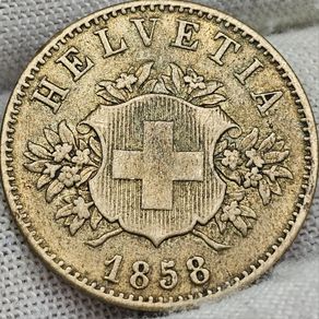 Swiss 1858 20 Rappen