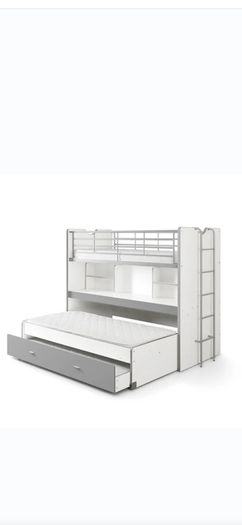 Bunk bed with pull-out desk