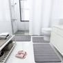 Memory Foam Bath Mat, 60 x 180 cm, Extra Soft Large Bathroom Mat Runner, Super Absorbent Non-Slip Bath Mats for Bathroom Floor Long Machine-Washable Dry Bath Rug Foot Mat, Dark Grey Image 5