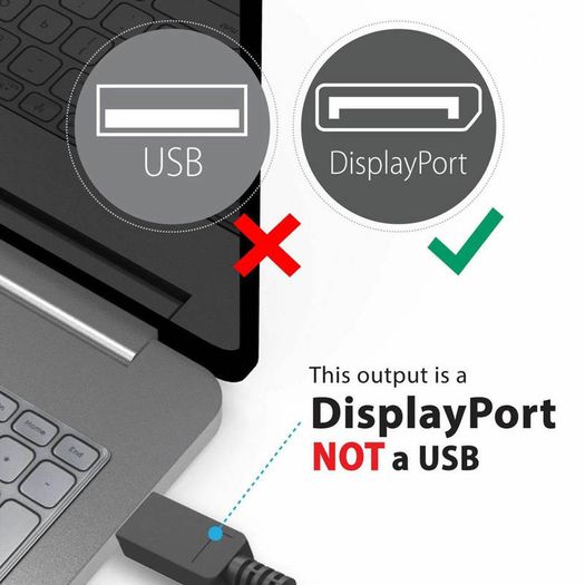 1.8M DisplayPort DP To HDMI Cable Adapter For Lenovo Dell HP Asus Laptop PC New - FHT10CAB