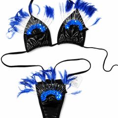 Burlesque Showgirl Carnival Vintage Two Piece