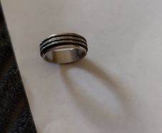Modern Stainless Steel / Titanium Unisex Spinner Ring