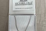 Silver Chain With Small Blue Stone