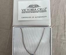 Silver Chain With Small Blue Stone
