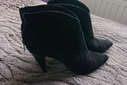 Black Suede Ankle Boots  Size 5