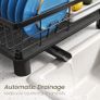SNTD Dish Drying Rack for Small Kitchen Counter 11 x 15 inch Black - Brand New Image 4