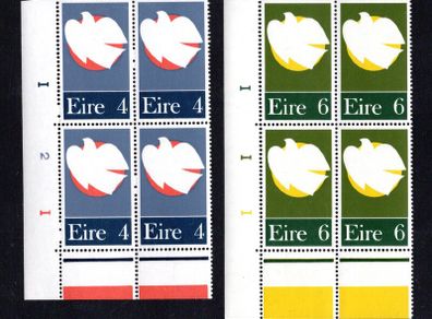 1972 Ireland Patriot Dead Commemorative Stamp 4p Plate 121 & 6p Plate 111 Mint Never Hinged (MNH)