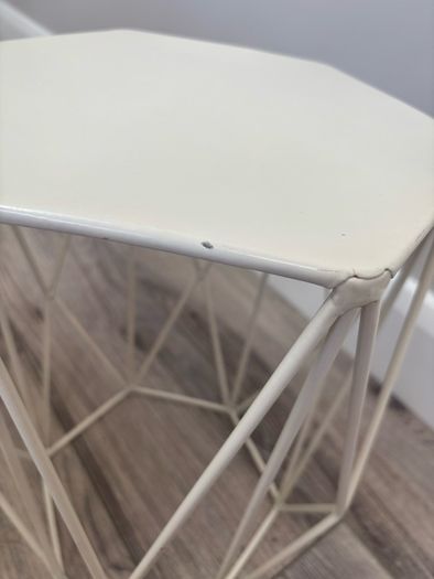 White metal M&S side tables