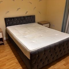 Black Velvet Bed Frame (Double)