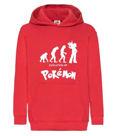 Evoultion Of Pokemon Kids Hoodies Funny DTG Hoodie For Girls And Boys