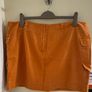 H&M A-Line Amber Orange Denim Skirt with Pockets Image 2