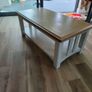 Camille Soft Grey Wooden Round Extending Dining Table, chairs and coffee table Image 6