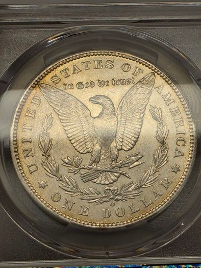 USA United States Silver 1887 O Morgan Dollar PCGS Uncirculated Details Beautiful Toning
