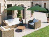 Double Parasol with Steel Pole Green 600x300 cm