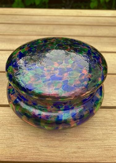 Art Glass Trinket Jewellery Jar