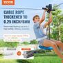 Zipline Kit for Kids and Adult, 24.38 m Zip Line Kits Up to 227 kg, Backyard Outdoor Quick Setup Zipline, Playground Entertainment with Stainless Steel Zipline, Spring Brake, Safety Harness, Seat Image 2