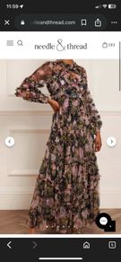 Needle + Thread - English Rose Diamond Ruffle Gown (UK 14)