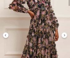 Needle + Thread - English Rose Diamond Ruffle Gown (UK 14)