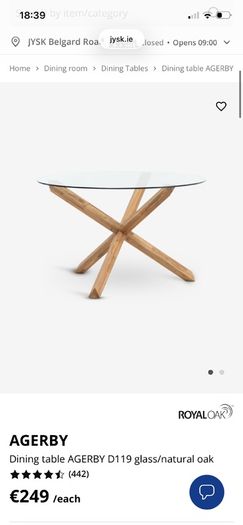 Glass table and chairs