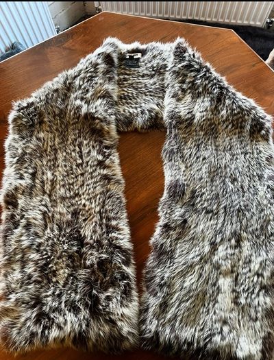 Long Max & Moi French Fur Scarf Wrap