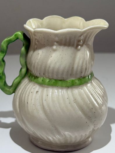 Antique Belleek Fermanagh Ireland Miniature Cream Jug.  2nd Mark (1891 to 1926)