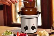 Chocolate Fountain 4 Tier Chocolate Fountain Machine Chocolate Fountain Fondue Set Electric Electric Chocolate Melting Machine Fondue Maker Fountain UK Plug 220V