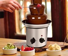 Chocolate Fountain 4 Tier Chocolate Fountain Machine Chocolate Fountain Fondue Set Electric Electric Chocolate Melting Machine Fondue Maker Fountain UK Plug 220V