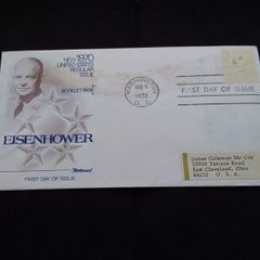 USA Stamps : Eisenhower - 5 Star General of The Army , Commemorative First Day Cover - 1970