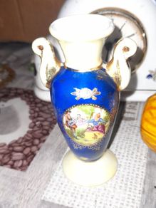 Okada China Miniture Vase Okada backstamp, which indicates it is a collectible ceramic Item Made in Japan,