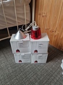 4no Red Milano Pendant lights