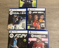 Ps5 complete sports Game Bundle ( Rugby FIFA F1 Madden NHL)