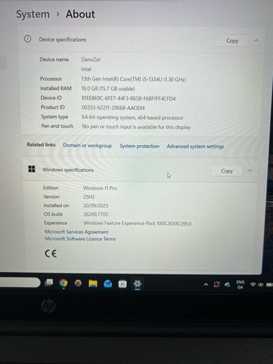 Hp 250 G10 Laptop | 13th Gen I5 | 16gb Ram | 512gb Ssd | Win 11 Pro