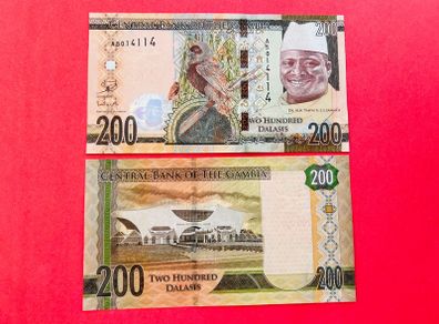 Gambia. 200  Dalasis. 2015  Pick 36  ( Uncirculated )