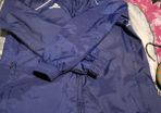 Adidas Size 9to10 Navy hooded boys windbreaker sports coat jacket