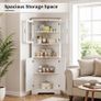 170cm Tall Corner Storage Cabinet, 5-Tier Farmhouse Corner Cabinet Image 3