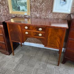 Edwardian mahogany flamed sideboard