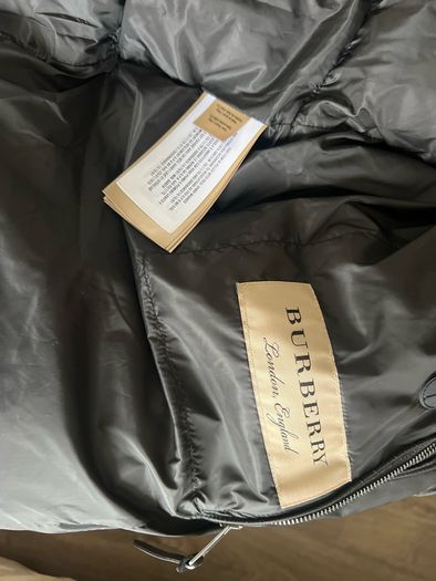 Burberry Faux Fur Trim Hooded Puffer Jacket Excellent Condition