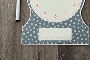 Wipeable Whiteboard Clock with Wipe Clean Marker