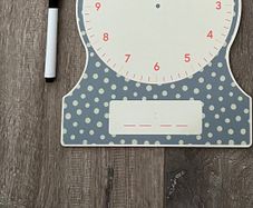 Wipeable Whiteboard Clock with Wipe Clean Marker