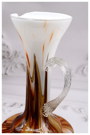 Italian Opaline Florence Glass Vase by Vetreria Barbieri, 1970s